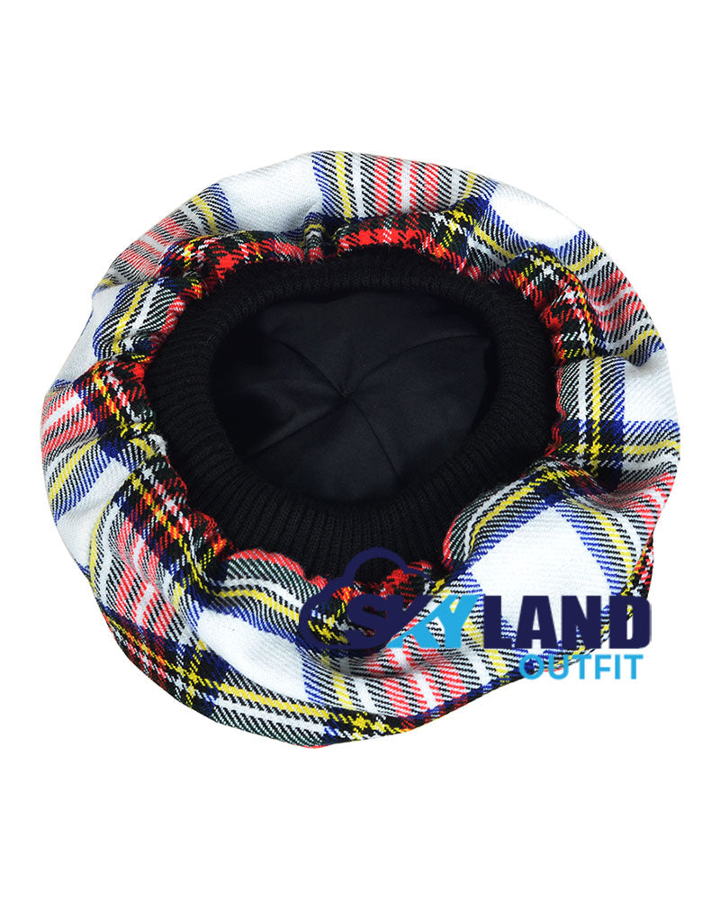 Dress Stewart Tartan Tam o' Shanter Scottish Flat Bonnet image 3