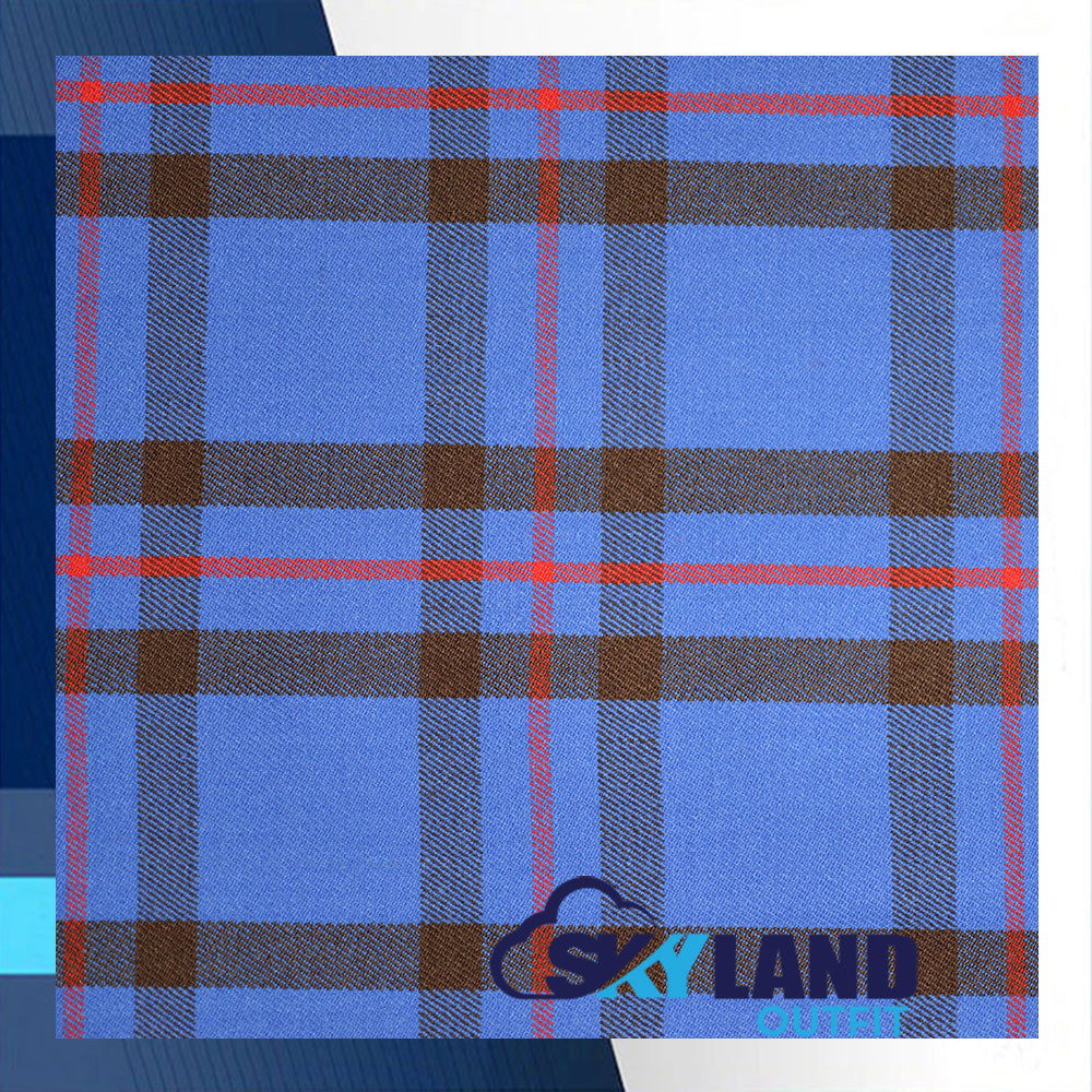 Elliot Modern Tartan Homespun Wool Blend Fabric By the Yard image 0