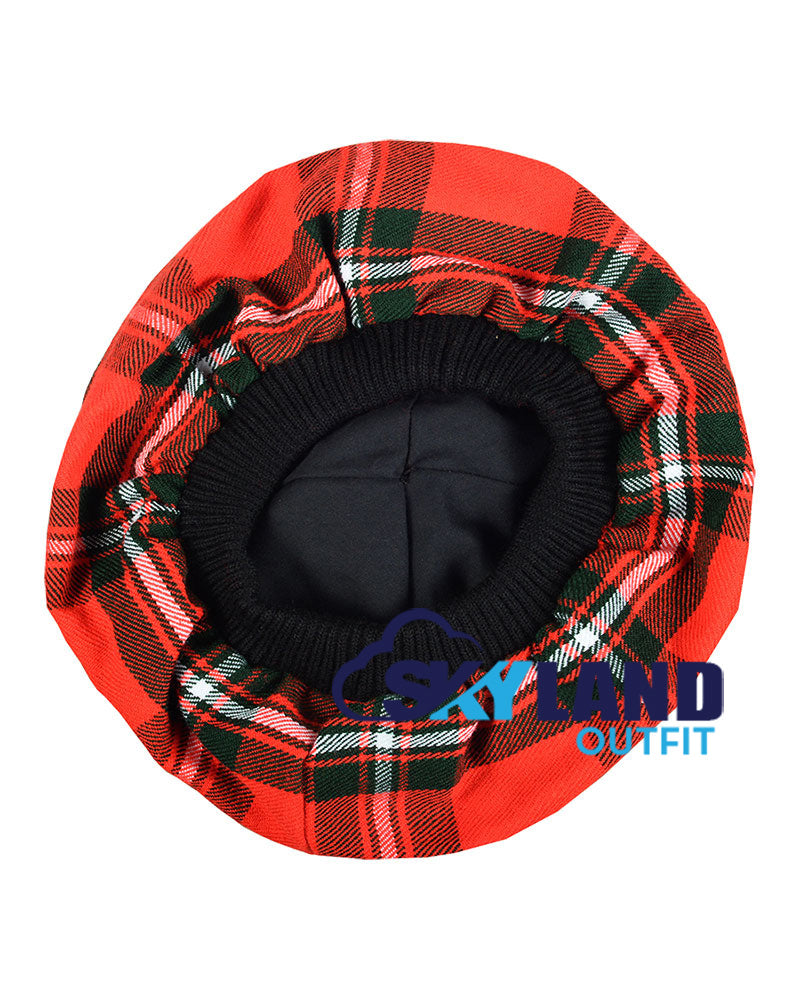 MacGregor Tartan Tam o' Shanter Scottish Flat Bonnet image 3