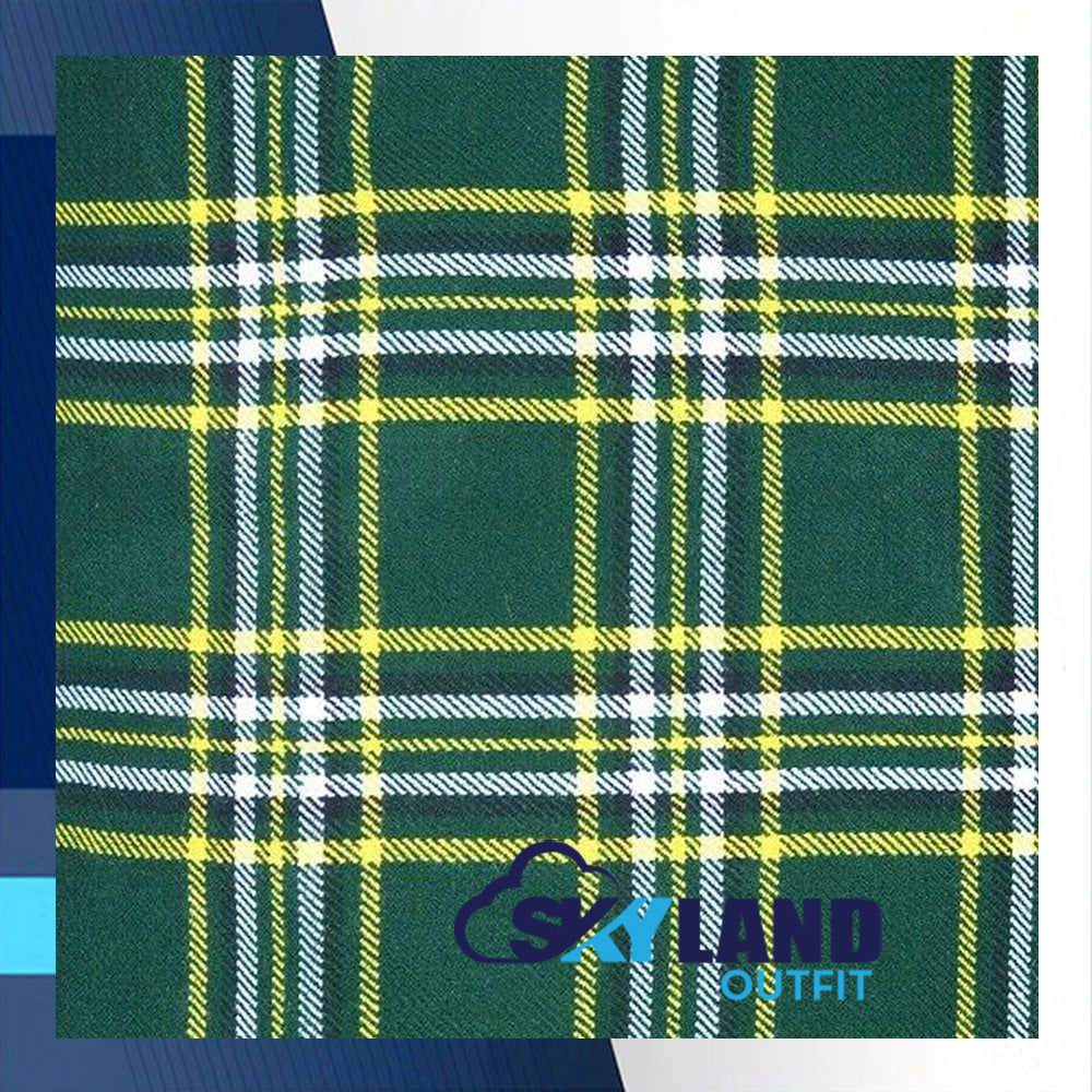 St. Patrick Tartan Homespun Wool Blend Fabric By the Yard image 0