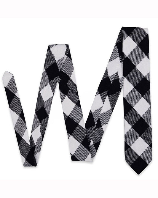 White, Black Rob Roy Tartan NeckTie Scottish Clan NeckTies image 1