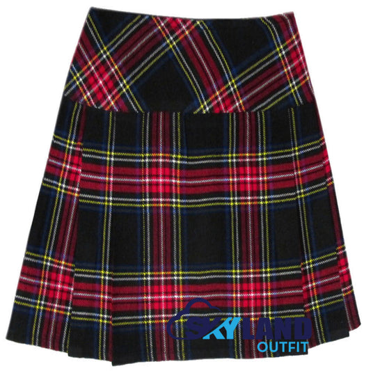 Black Stewart Tartan Mini Billie Kilt Girls Mod Skirt image 1