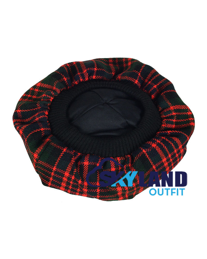 MacDonald Tartan Tam o' Shanter Scottish Flat Bonnet image 3