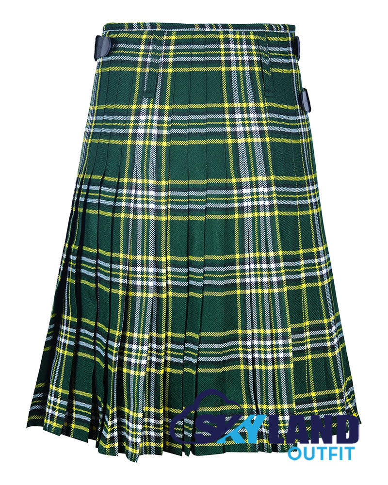 St. Patrick Tartan 8 Yard Kilt for Men Traditional Scottish Kilt image 3