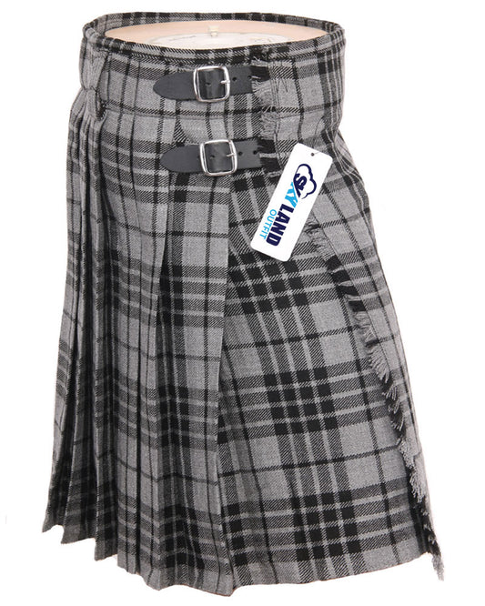 Grey Watch Tartan 5 Yard Casual & Party Wear Scottish Kilt