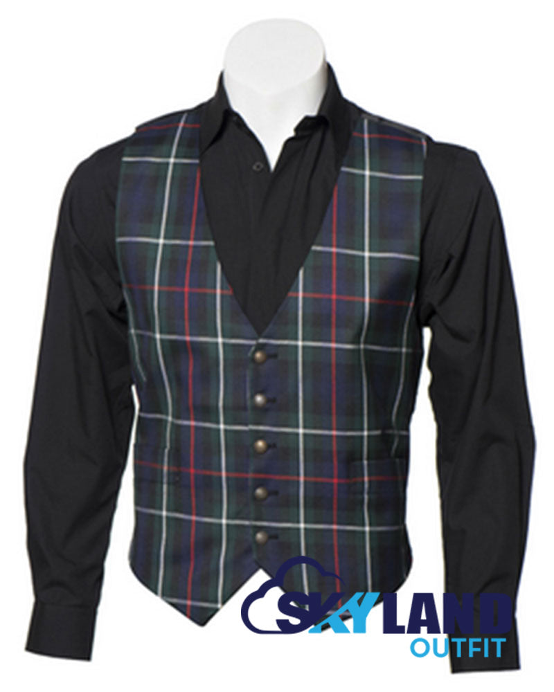 Mackenzie Tartan Waistcoat - 5 Buttons Argyle Vest Made to Order