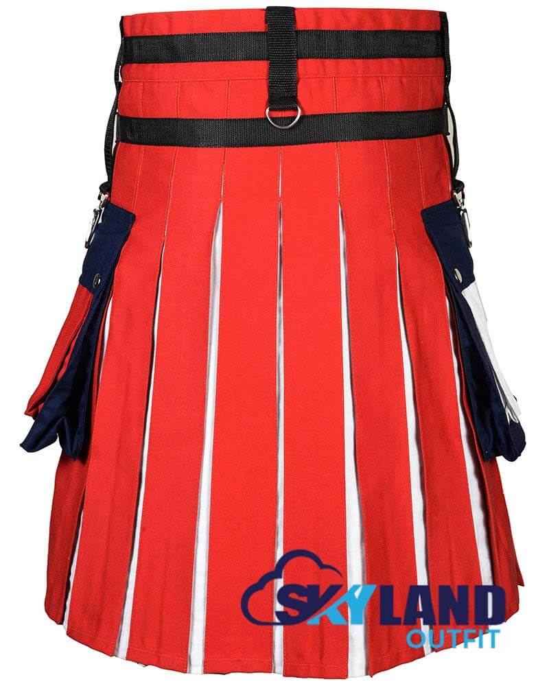 Norway Flag Utility Kilt – Handmade Cotton Patriotic Kilt | Custom Nordic Kilt