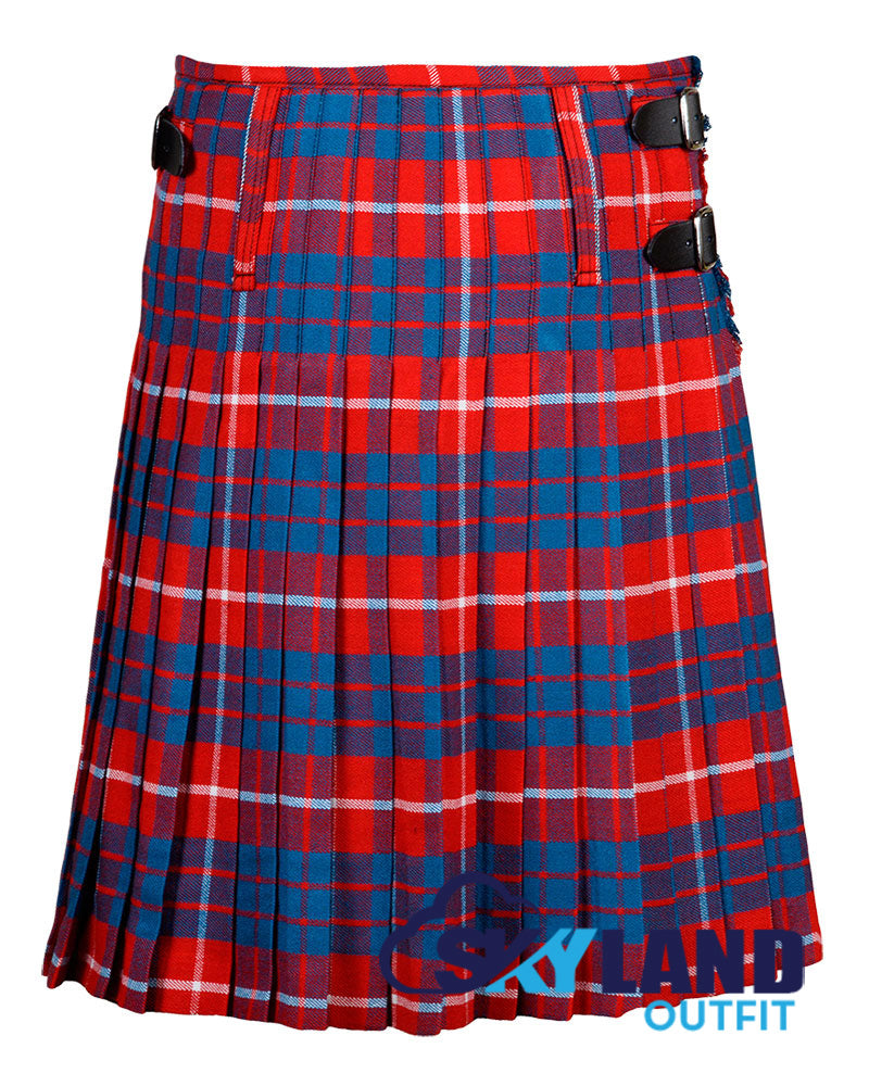 Hamilton Red Tartan 8 Yard Kilt for Men Traditional Scottish Kilt image 2
