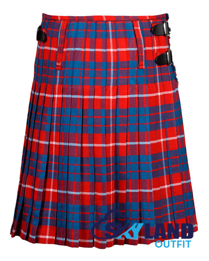 Hamilton Red Tartan 8 Yard Kilt for Men Traditional Scottish Kilt image 2