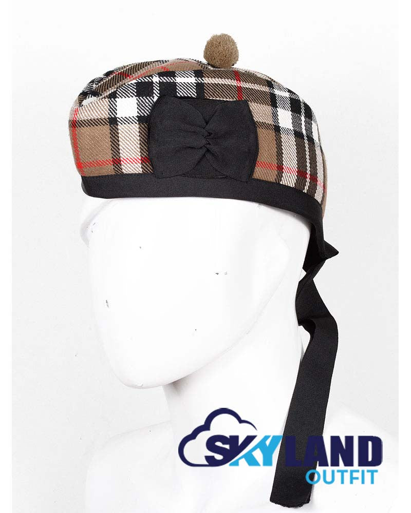Campbell Thompson Tartan Glengarry Hat Traditional Scottish Cap image 0
