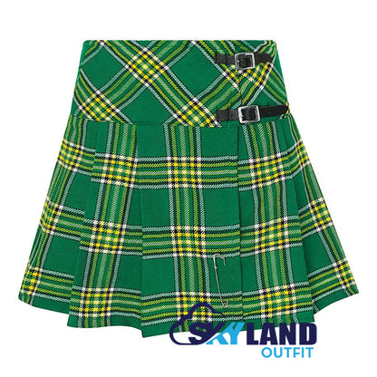 Irish Heritage Tartan Mini Billie Kilt Girls Celtic Kilt Skirt image 0