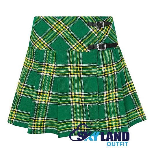 Irish Heritage Tartan Mini Billie Kilt Girls Celtic Kilt Skirt image 0