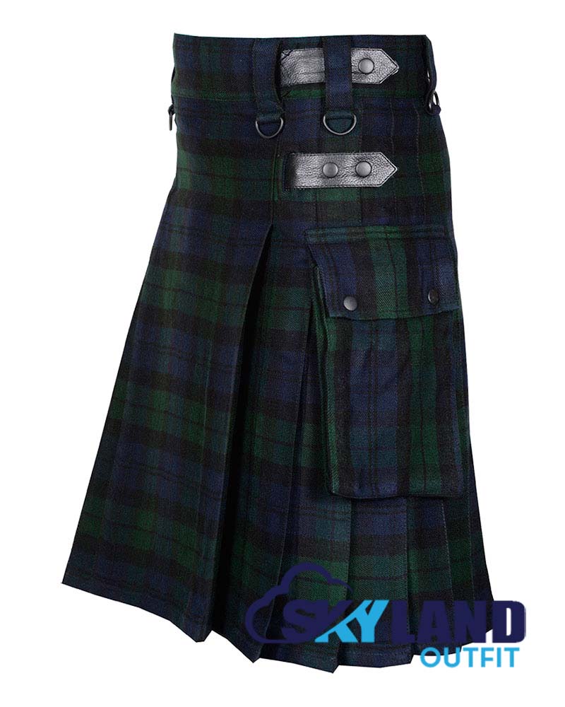 Black Watch Tartan Kilt Modern Utility Kilts image 2