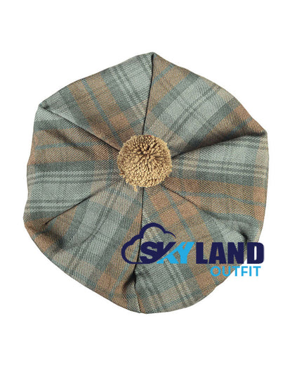 Weathered Black Watch Tartan Tam o' Shanter Scottish Flat Bonnet image 2