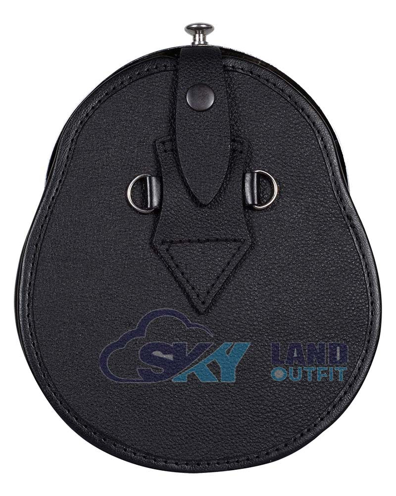 Black Stewart Tartan Sporran Scottish Full Dress Leather Sporran image 1