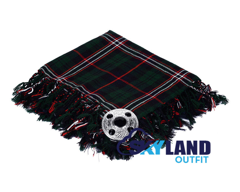 Scottish National Tartan Kilt Fly Plaid with Free Brooch image 0