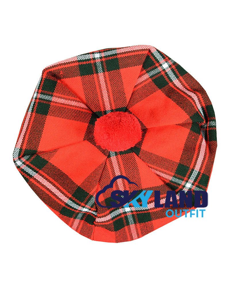 MacGregor Tartan Tam o' Shanter Scottish Flat Bonnet image 2