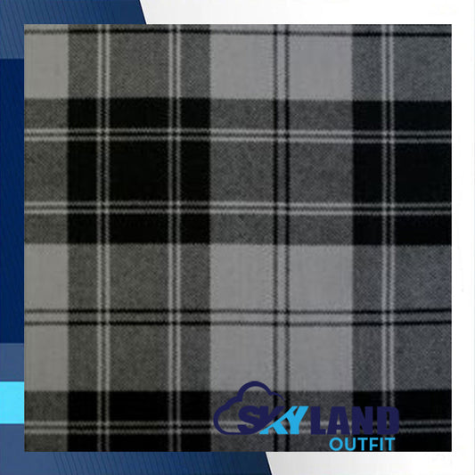 Hamilton Grey Tartan Homespun Wool Blend Fabric By the Yard image 0