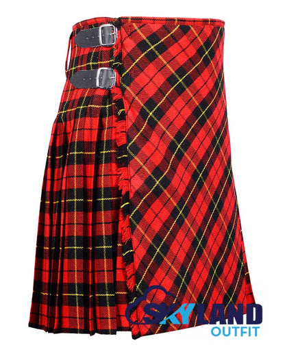 Wallace Tartan Kilt Traditional 8-Yard Scottish Kilt with Bias Cut image 1