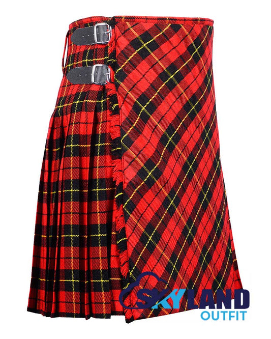 Wallace Tartan Kilt Traditional 8-Yard Scottish Kilt with Bias Cut image 1