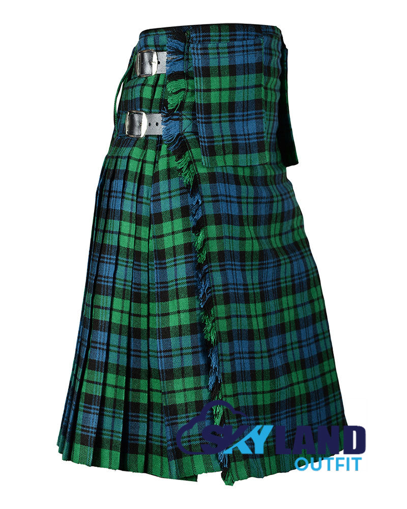Campbell Ancient Tartan 8-Yard Kilt with Detachable Pockets image 0