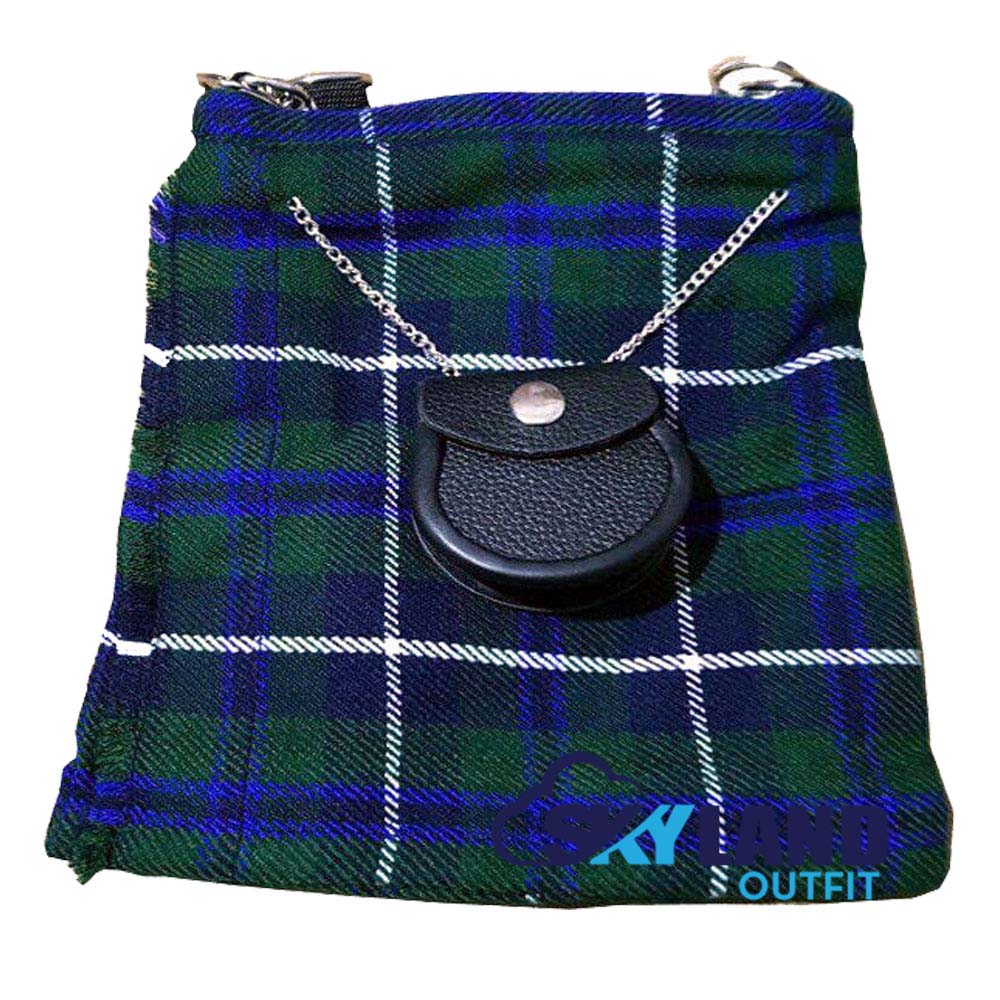 Douglas Blue Tartan Ladies Kilt Shaped Purse, Tote Bag image 1