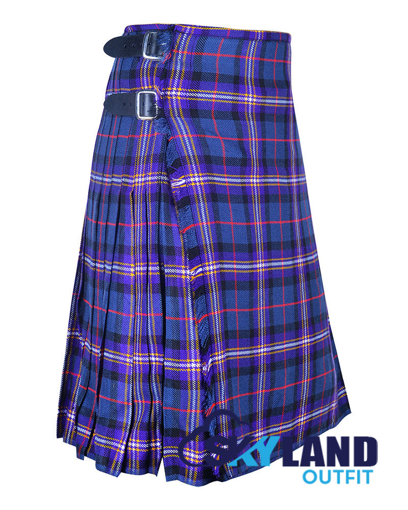 Masonic Tartan 8 Yard Kilt for Men Traditional Scottish Kilt image 1