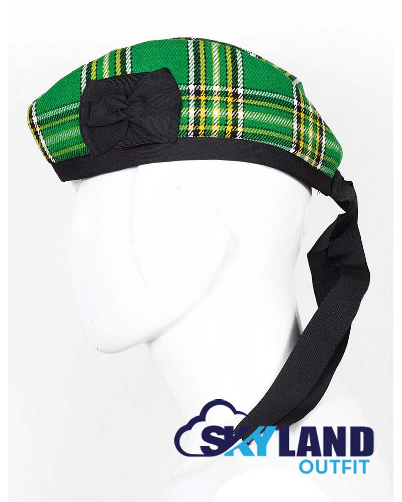 Irish Heritage Tartan Glengarry Traditional Celtic Cap image 1