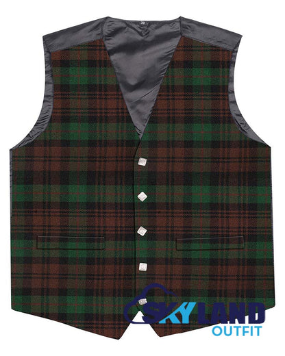 Brown Watch Tartan Waistcoat - Argyle Vest Made to Order image 0