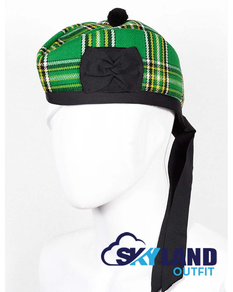 Irish Heritage Tartan Glengarry Traditional Celtic Cap image 0