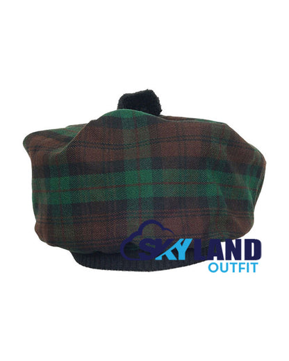 Brown Watch Tartan Tam o' Shanter Scottish Flat Bonnet Hat image 0