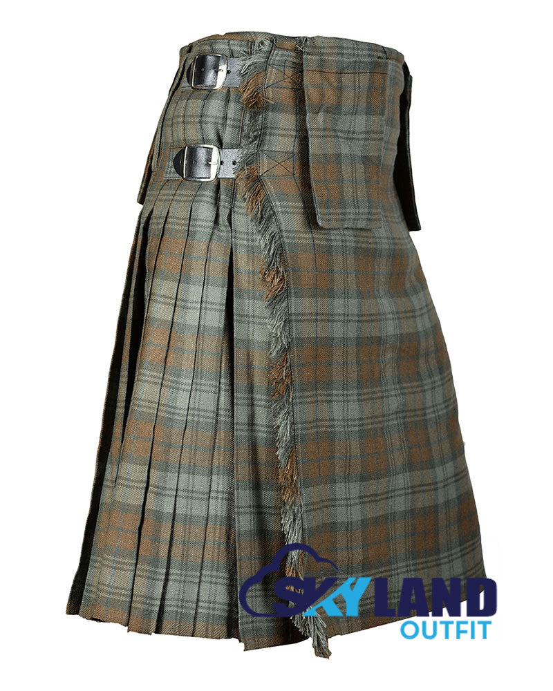 Black Watch Weathered 8-Yard Tartan Kilt with Detachable Pockets image 0