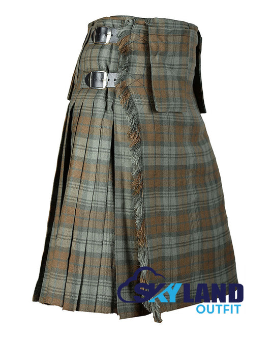 Black Watch Weathered 8-Yard Tartan Kilt with Detachable Pockets image 0