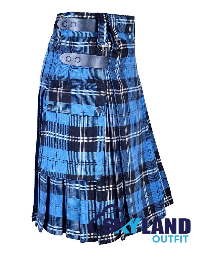 Ramsey Blue Hunting Tartan Kilt Modern Utility Kilts image 1