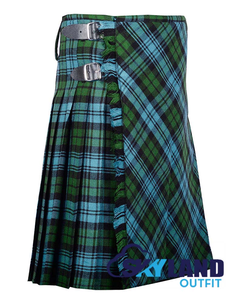 Campbell Ancient Tartan Kilt Traditional 8-Yard Kilt with Bias Cut image 1