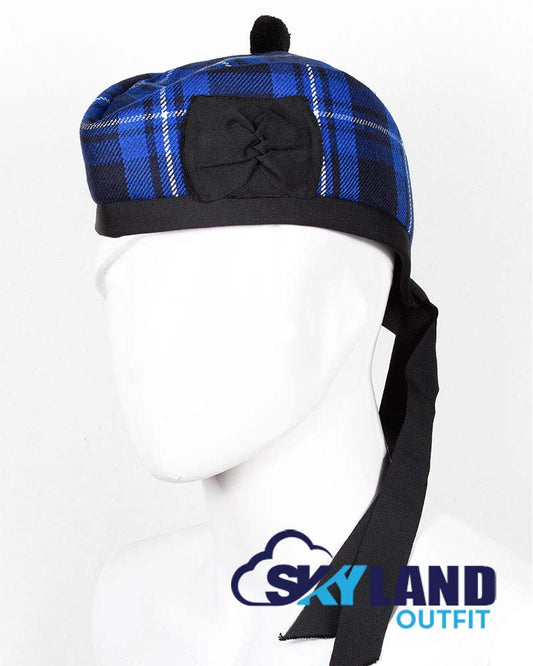 Ramsey Blue Tartan Glengarry Hat Traditional Scottish Cap image 0