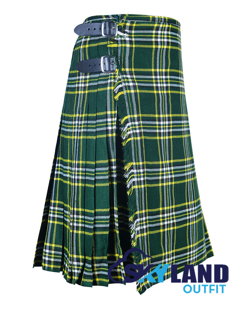 St. Patrick Tartan 8 Yard Kilt for Men Traditional Scottish Kilt image 1