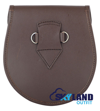 Campbell Thompson Tartan Sporran Brown Leather Sporran image 3