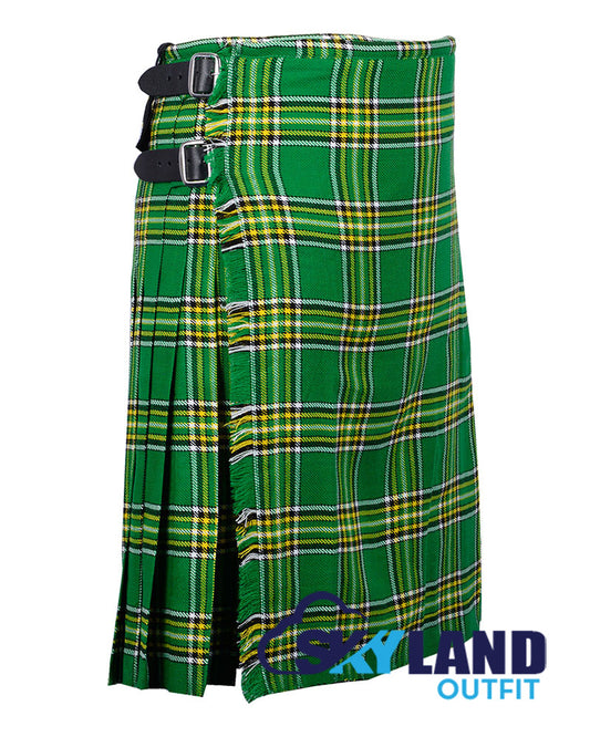 Irish Heritage Tartan 8 Yard Kilt for Men Traditional Scottish Kilt image 1