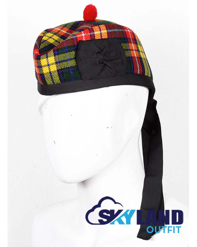 Buchanan Tartan Glengarry Hat Traditional Scottish Cap image 0