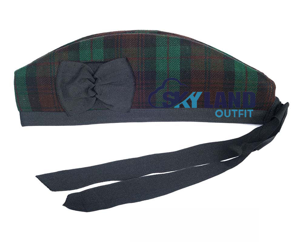 Brown Watch Tartan Glengarry Hat Traditional Scottish Cap image 0