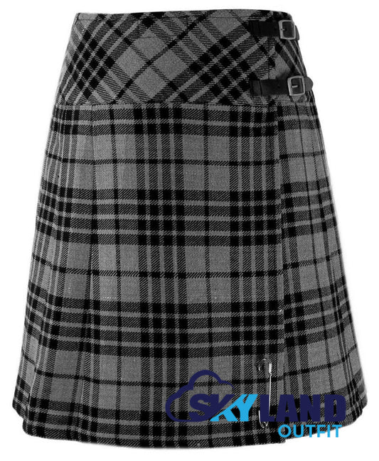 Grey Watch Tartan Mini Billie Kilt Girls Modern Kilt Skirt image 0
