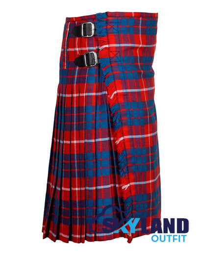 Hamilton Red Tartan 8 Yard Kilt for Men Traditional Scottish Kilt image 1
