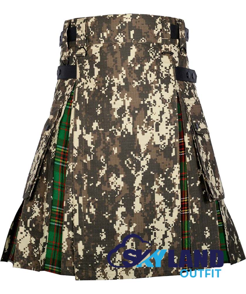 Hybrid Utility Kilts – Digital Camouflage & Tara Murphy Tartan Kilt image 0