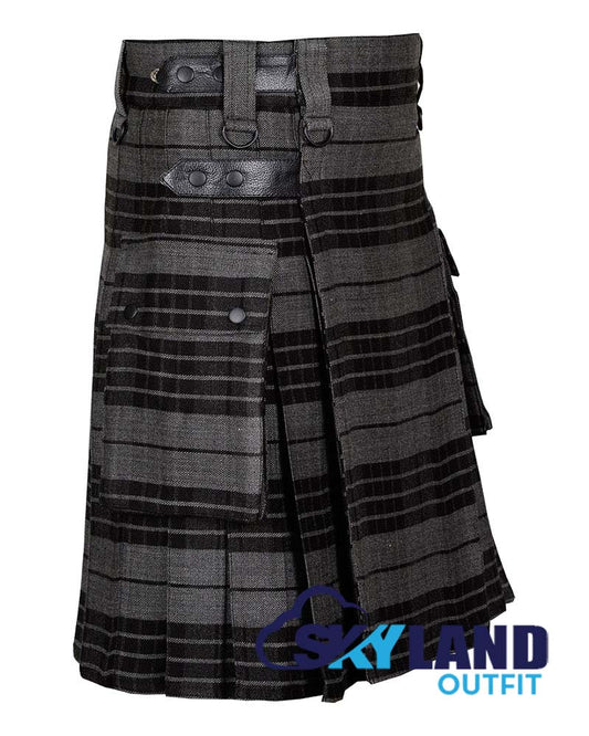 Grey Watch Tartan Kilt Modern Utility Kilts image 1