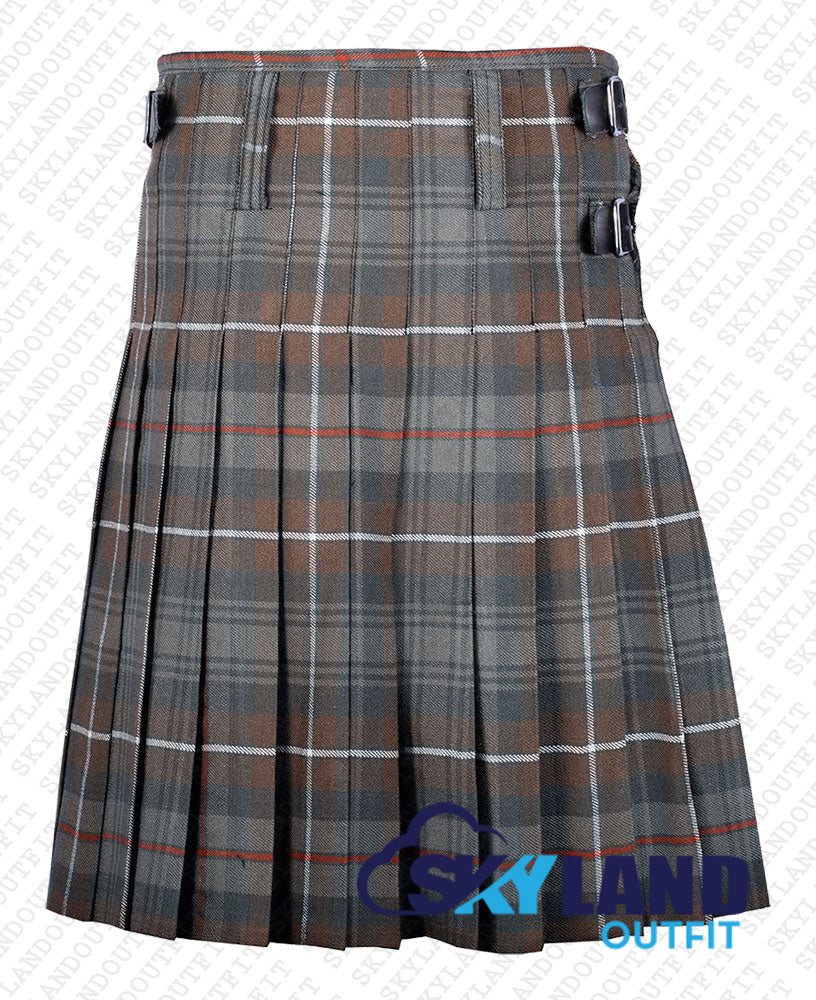 Mackenzie Weathered Tartan 8 Yard Kilt Traditional Scottish Kilt image 3