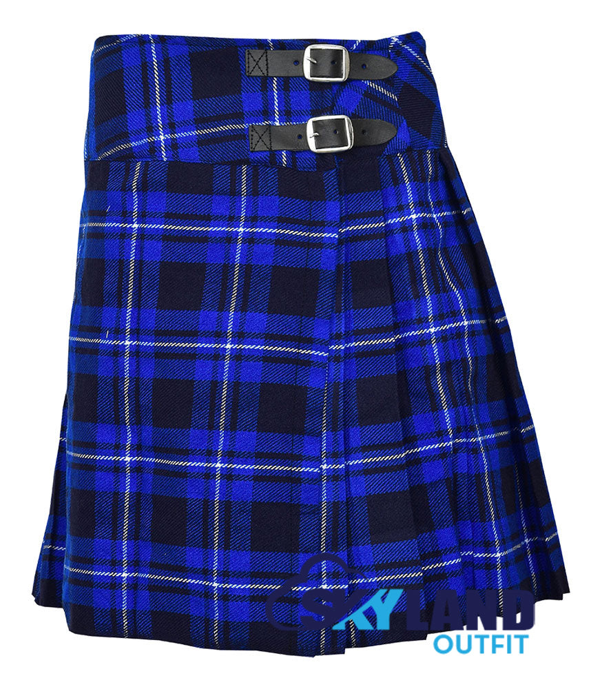 Ramsey Blue Tartan Mini Billie Kilt Girls Modern Kilt Skirt image 0