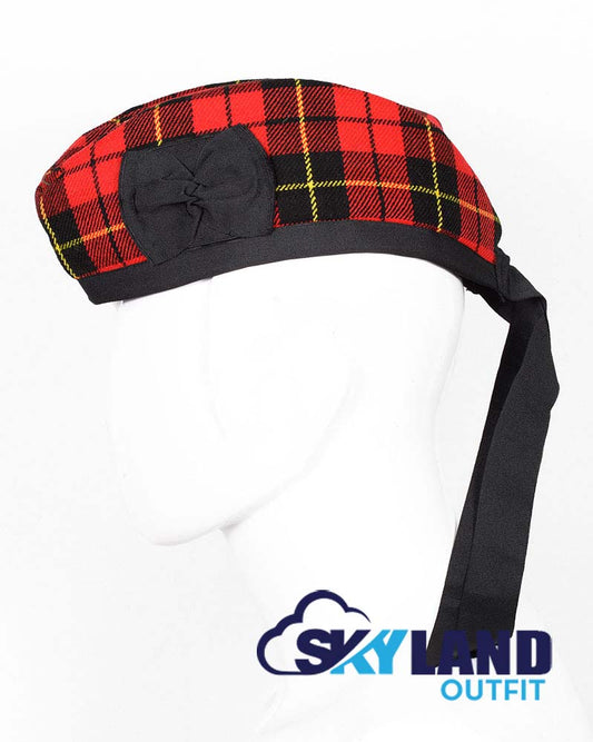 Wallace Tartan Glengarry Hat Traditional Scottish Cap image 1