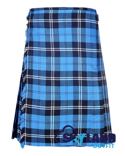 Ramsey Blue Hunting Tartan 8 Yard Kilt Traditional Scottish Kilt image 0