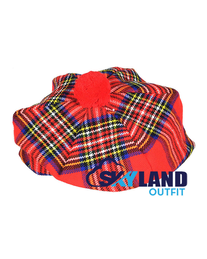 Royal Stewart Tartan Tam o' Shanter Scottish Flat Bonnet image 2